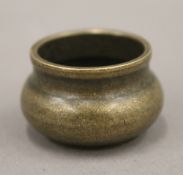 A miniature Chinese bronze censer