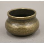 A miniature Chinese bronze censer