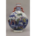 A large Chinese porcelain moon vase