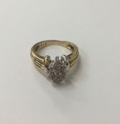 A 9 ct gold diamond cluster ring, approximately 1.25 ct diamonds (4.