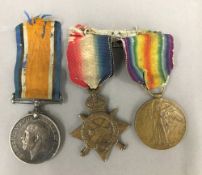 A WWI Trio of medals, awarded to Roland Wilfred Lovett, Royal Navy, HMS Ajax at Jutland,