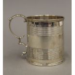 A Victorian silver Christening mug (2.