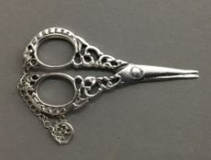 A pair of small silver scissors