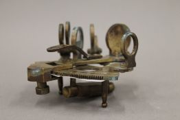 A small brass sextant