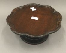 A small early 20th century mahogany Lazy Susan