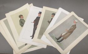 Ten Vanity Fair Spy prints, pertaining to late 19th/early 20th century horse racing subjects,