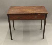 A 19th century mahogany single drawer side table