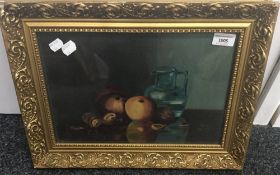 ENGLISH SCHOOL (20th century) Still Life, oil on canvas, signed with initials A.