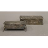 Two small silver trinket boxes (5 troy ounces total weight)