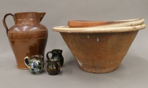 A large quantity of various stoneware crockery, etc.