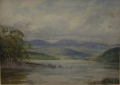 Attributed to HENRY STANNARD, Loch Scene, watercolour,