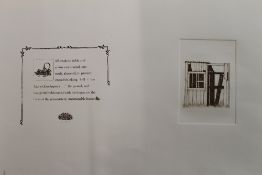 WENDY GEORGE (20th/21st century) Sheds and Words, artist's proof etchings, a pair,