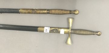 Two late 19th century Masons swords