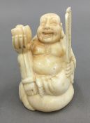 A bone carving of Buddha