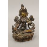 A small bronze model of Buddha