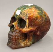 A decorative skull