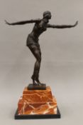 An Art Deco style bronze figurine