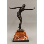 An Art Deco style bronze figurine