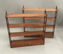 A pair of modern 19th century style hanging shelves