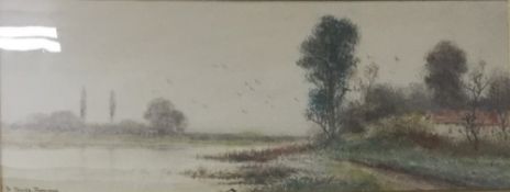 D TREVOR-BRAMSOM (born 1900), River Landscapes, a pair, watercolours, signed, framed and glazed,