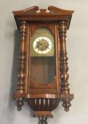 A Victorian Vienna wall clock