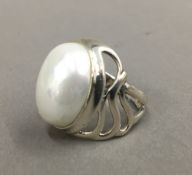 A silver dress ring