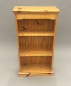 A modern pine bookcase