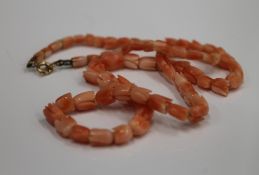 A coral necklace