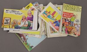 A quantity of humorous and 'saucy' picture postcards