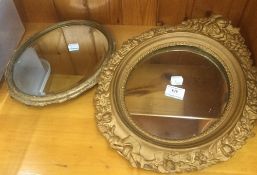 Two gilt framed mirrors