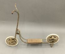 A vintage child's scooter