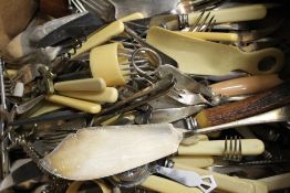 A quantity of various vintage cutlery