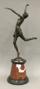 An Art Deco style bronze figurine