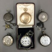 A collection of pocket watches