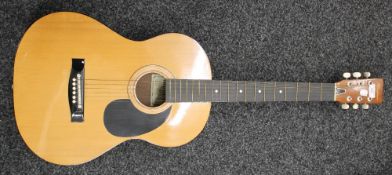 A Hohner acoustic guitar