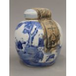 A Chinese blue and white porcelain ginger jar