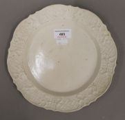 A 19th century creamware plate,