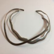 Two modern hallmarked silver necklaces (69 grammes)