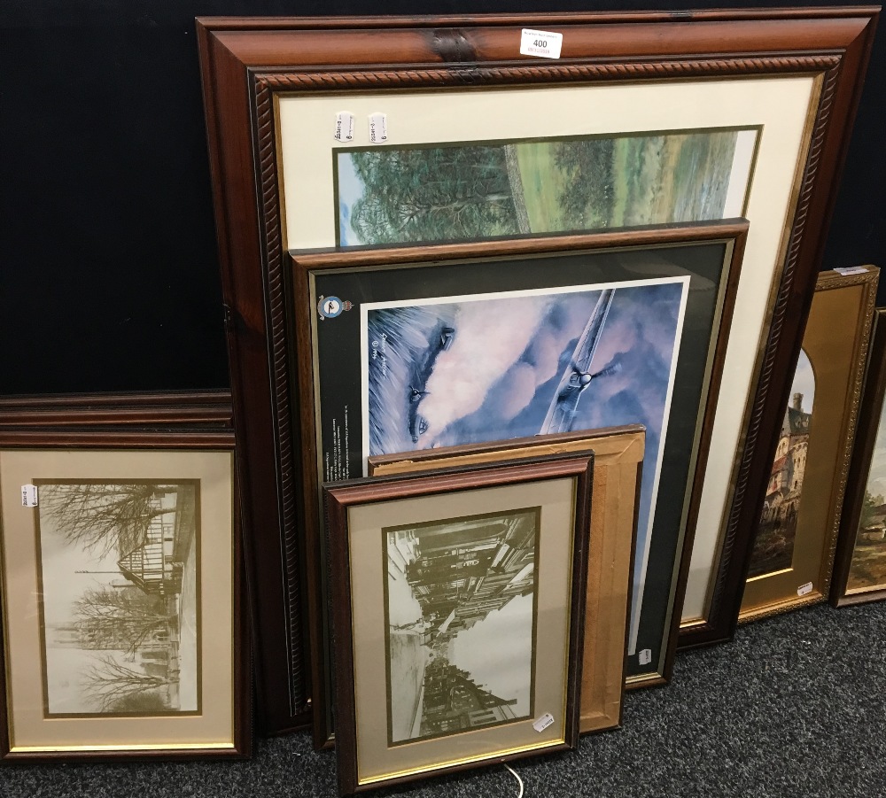 A quantity of prints, including scenes of Ely, etc.