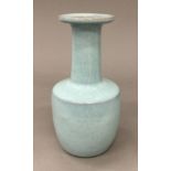 A Chinese Jun Ware type pale blue glazed vase