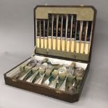 A canteen of silver plated cutlery