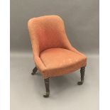 A Victorian upholstered nursing chair