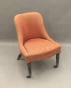 A Victorian upholstered nursing chair