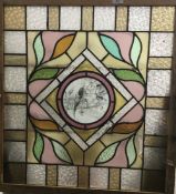 A Victorian stained glass panel