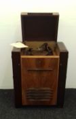 A vintage walnut cased radiogram