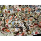 A Victorian patchwork quilt