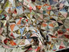 A Victorian patchwork quilt