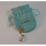 A Tiffany & Co silver padlock pendant