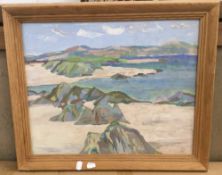 Scottish Beach Scene, oil on canvas,