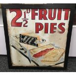 A Lyons' Fruit Pies enamel sign